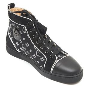 CHRISTIAN LOUBOUTIN Men's High Top Sneakers LOUIS ORLATO Red Sole 40.5